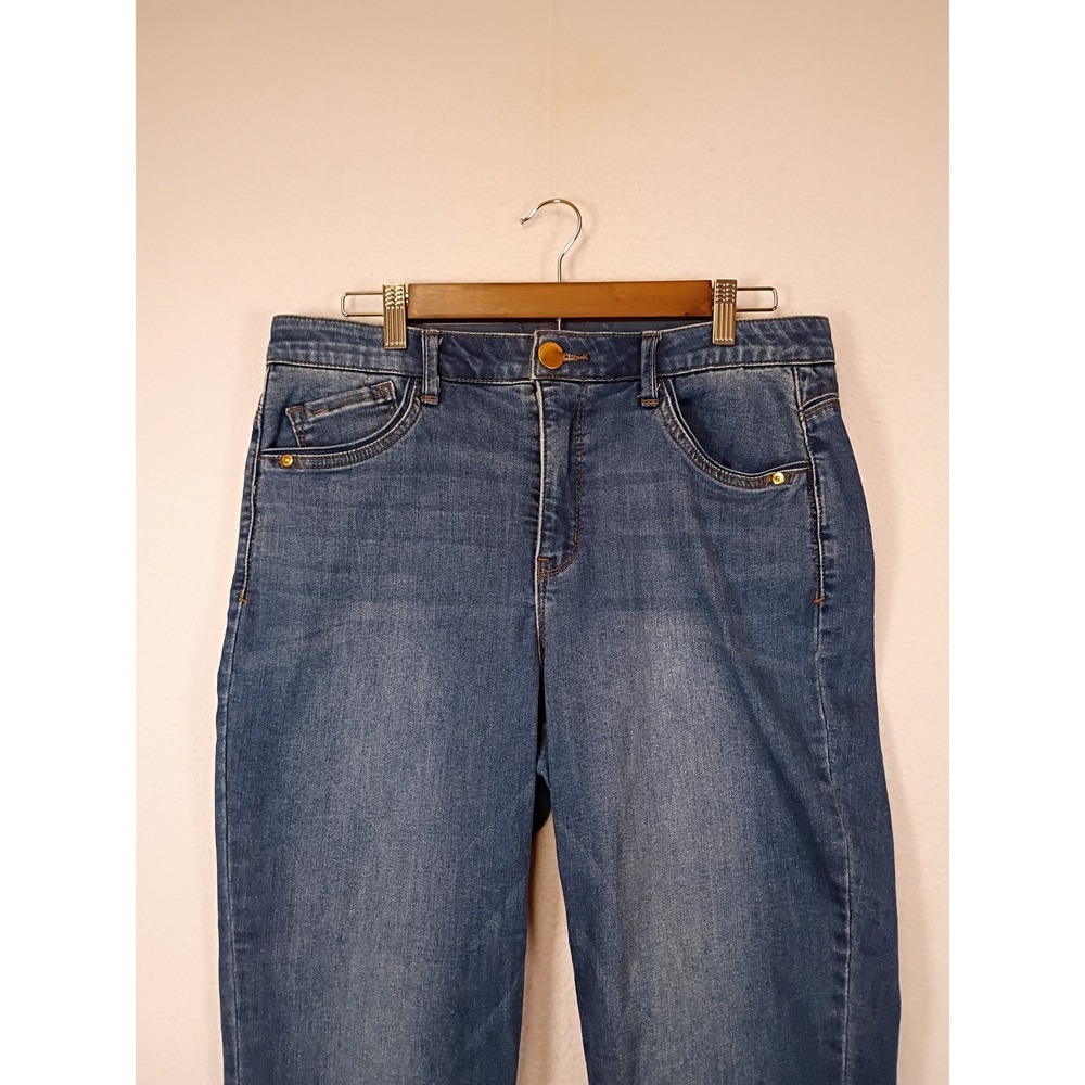 Boho Democracy Womens 12 Blue Absolution High Rise Raw Hem Ankle Jeans B2697YIY - Picture 8 of 10